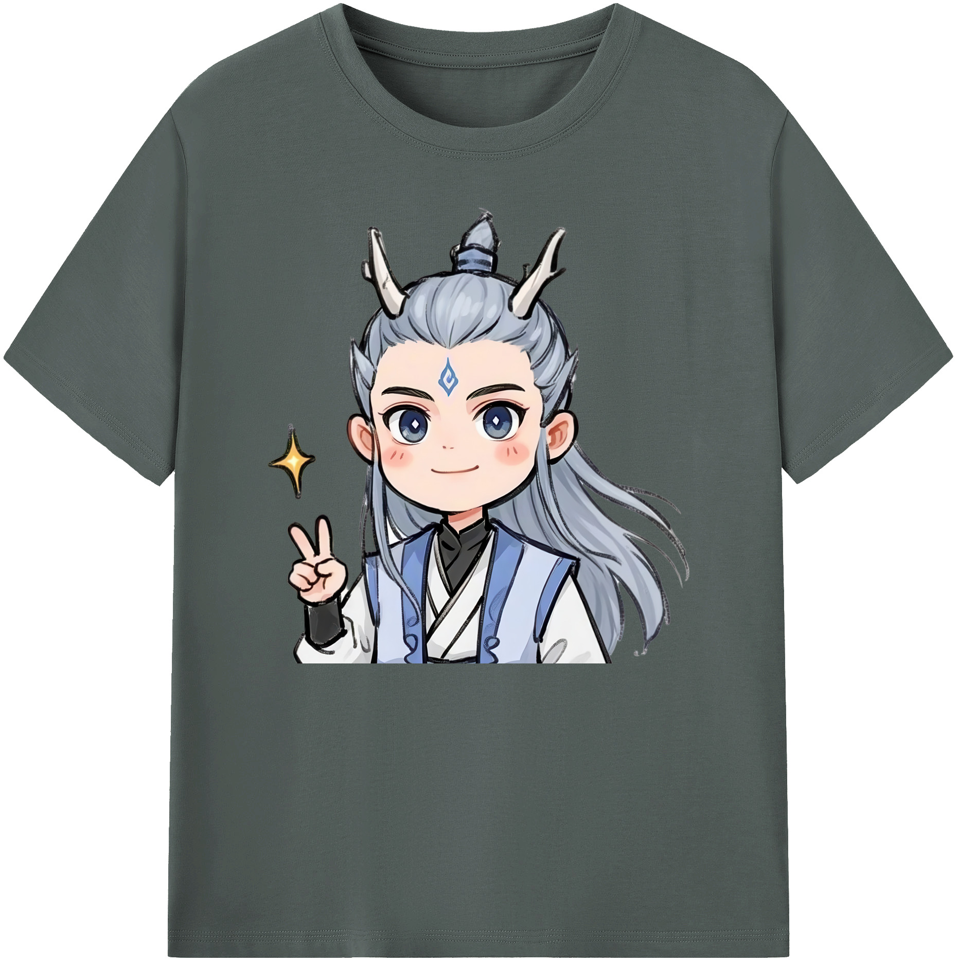 （画像用） Ne Zha 2 ナタ 魔童の大暴れ 綿100％ メンズ半袖Tシャツ｜肌触りやわらか＆通気性